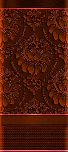 an orange and red background with ornate designs