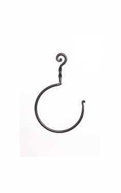 a black hook on a white background