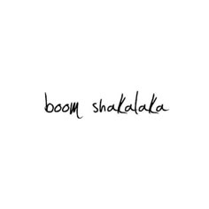 the word boom shadalla written in black ink