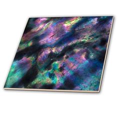 3dRose ct_278507_4 USA, California. Irridescent Abalone Shell Ceramic Tiles, 12" Irridescent Tile, Iridescent Tiles, Iridescent Tile, Abalone Shell