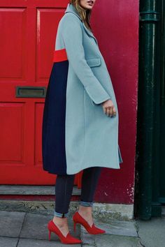 Plain Color, Long Sleeves Coats, Sneakers Outfit, Coat Dress, Long Coat, Elegant Fashion, Look Fashion