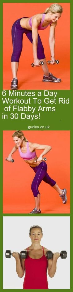 a woman is doing exercises with dumbbells