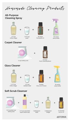 the different types of cleaning products and how they are used to clean them info poster