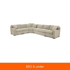 a large sectional couch with the words $ 350 and under