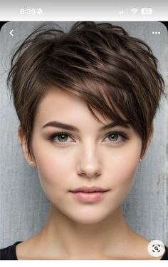 Chestnut Pixie Hair, Blended Pixie Haircut, Womens Sideburns, Super Short Pixie Round Face, Pixie Haircut Asian, Japan Short Hair, Hair Cut Guide, Really Short Hair