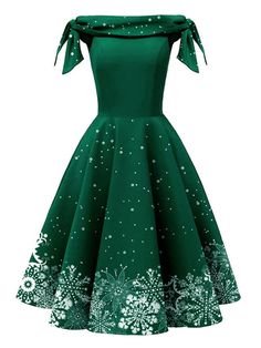 Green Vintage Winter Dress, Vintage Green Winter Dresses, Retro Fitted Christmas Dress, Festive Green Winter Dress, Retro Sleeveless Winter Dresses, Green Winter Holiday Dress, Vintage Christmas Party Dresses, Stage Green, Fabric Patterns Prints