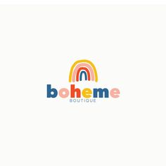 the logo for bohemme boutique, which has been designed to look like a rainbow