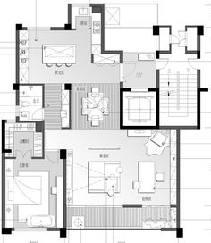 the floor plan for a two bedroom apartment with an attached bathroom, living room and dining area