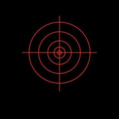 a red target on a black background