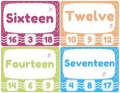 Number Words Clip Cards Printable Free Identifying Numbers, Clip Cards