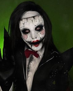 Spooky Mens Halloween Costumes, Fx Halloween Makeup Scary, Detailed Halloween Makeup, Hallowen Costume Scary, Horror Makeup Scary, Scary Costume Makeup, Intense Halloween Makeup, Halloween Costumes Sfx Makeup, Kawaii Horror Art