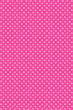 a pink background with white polka dots