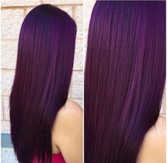 Medium Purple Hair, Dark Hair Purple Tint, Hair Dye Dark Purple, Eggplant Hair Color, Hair Color Dark Purple Deep, Grape Hair Color Dark Purple, Mulberry Hair Color, Dark Violet Vampire Hair Color