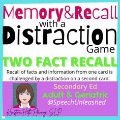 https://www.teacherspayteachers.com/Product/No-Prep-Print-and-Present-Executive-Function-Organization-Planning-Money-4876289 Memory Strategies, Life Skills Special Education, Brain Teaser Puzzles, Working Memory, Memory Game, Speech Therapy Activities, Organization Planning, Memory Games, Therapy Activities