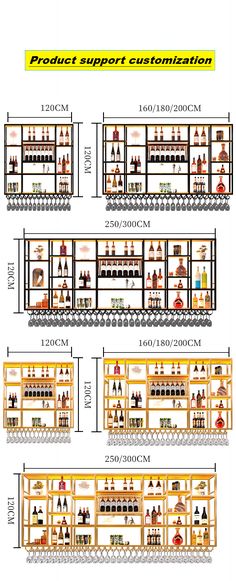 a diagram showing the different types of shelves in an office building, and what they are labeled