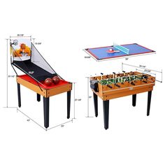 an image of a foo - o - mat table with instructions for it to play