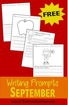 writing prompts for the month of november with free printables and worksheets