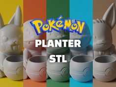 Pokemon 3d Print, 3d Resin Printer Projects, 3d Printing Ideas To Sell, Modele Impression 3d, Pokemon Planter, 3d Printer Stl Files, Cool 3d Prints, 3d Printing Ideas, 3d Tiskárna