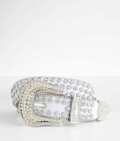 Industrial Indigo Rhinestone Belt - White 38, Men's White Faux suede 1 1/2 shot bead belt. 100% PU.. MEN'S BELT SIZE CONVERSION CHART Waist (size) 28-30 32-34 36-38 40-42 44-46 Belt Length 30-32 34-36 38-40 42 44 Belt Size S M L XL XXL *Conversion sizes may vary.*Belt size is converted by adding 2 to waist size. Example: 32 waist = 34 belt. Apparel & Accessories Bead Belt, Y2k Belt, Bling Belts, Bling Jeans, Western Belt, Rhinestone Belt, Inspo Board, Beaded Belt, Faux Leather Belts