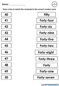 the worksheet for numbers 1 - 10 is shown in black and white, which includes