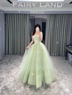 Xv Aesthetic, Debut Gowns, Green Wedding Dresses, Pretty Quinceanera Dresses, Quince Dress, Theme Dress