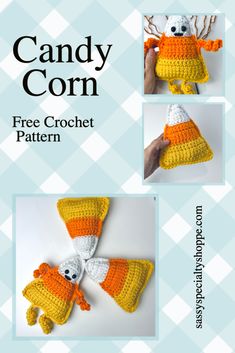 the instructions to crochet candy corn