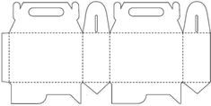 an open box with two sides cut out to show the size and width for each side