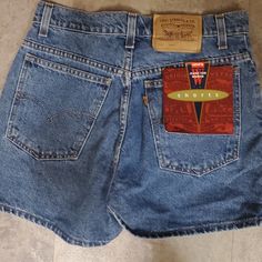 Rare Deadstock Levi's 912 Orange Tab Shorts These Are A Slim Fit Tag States Sz 11 But Measurements Are Listed 14 Flat At Waist So 28 12 Inch Rise 2.5 Inch Inseam Leg Opening 11 Flat Hips 18 These Are A Great Pair Of Vintage Levi's High Rise Fitted Shorts With Hip Pockets, Fitted High Rise Shorts With Hip Pockets, Classic High Waist Jean Shorts With Belt Loops, Classic High Waist Jean Shorts, Classic High-waist Jean Shorts With Belt Loops, Classic Mid-rise Jean Shorts With Pockets, Classic High Rise Shorts With Pockets, High Waist Fitted Jean Shorts With Hip Pockets, Classic High-rise Shorts With Pockets