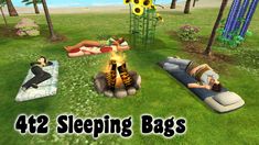 Tvickiesims : 4t2 Sleeping Bags (A Collab with Lamare) Sims 2 Games, Sleepover Beds, Black Lagoon Anime, Sims 4 Body Mods, Best Sims, Sims 1, Sims Mods