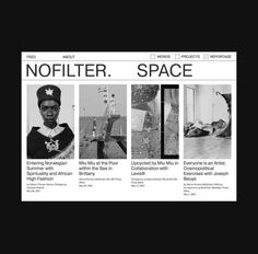 the front page of nofitter space