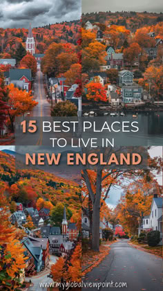 The best and most desirable places to live in the Northeast USA Small Towns In England, Moving To New England, Travel New England, New England Vibes, New England Lifestyle, New England Fall Aesthetic, Usa Trips, New England Living