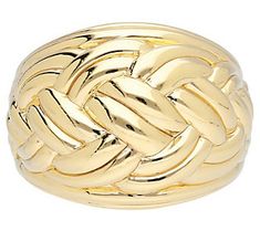 Weave together a glamorous look with the help of this stunning cocktail ring. Crafted in 14K gold-clad sterling silver, it showcases a pattern of interwoven lines. From Tiffany Kay. Glamorous Look, Domed Ring, Ring Size Guide, A Pattern, Cocktail Ring, Cocktail Rings, The Help, Jewelry Rings, Sterling Silver