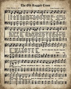 an old sheet music with the words,'the lord rings cross'on it