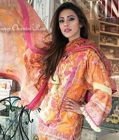 FTA 8B Dress With Front Buttons, Shirt Dress For Women, Print Shirt Dress, Pakistan Fashion, Linen Collection, Red Floral Print