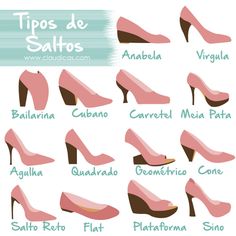 Tipos de Salto Mais Basic Fashion, Fashion Dictionary, Beautiful Shoes, Personal Stylist, Moda Fashion, Christian Louboutin Pumps, Fashion Illustration