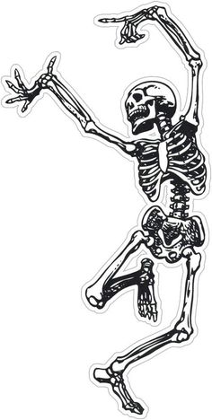 a drawing of a skeleton dancing