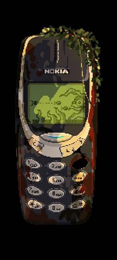 an old nokia cell phone with the screen turned off