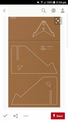 an image of a cardboard box with the instructions for how to fold it up and down