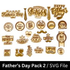 father's day pack 2 svg files for silhouette cut outs and laser cutting