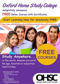 a flyer for an online course on how to study and learn english in the uk