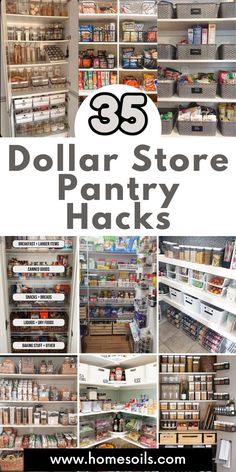 the dollar store pantry hacks are great for organizing and storing items, but they don't have much to do with them