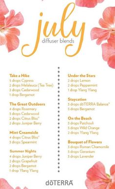 June Diffuser Blends, May Diffuser Blends, July Diffuser Blends, Essential Oils Focus, Doterra Diffuser Blends, Essential Oils For Kids, Essential Oils For Headaches