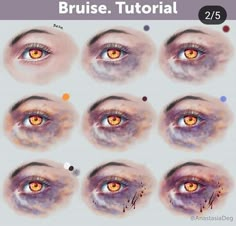 an eye with different colored circles around it and the words brusse - tutor