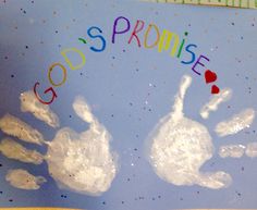 handprints made to say god's promise