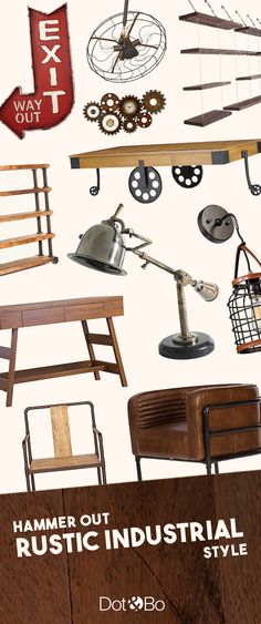 the nuts and bolts of industrial rustic style by dot3605 on etsyle