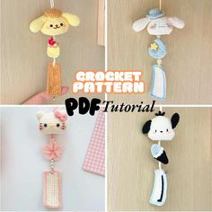 crochet patterns for mobiles and keychains to make them look like animals