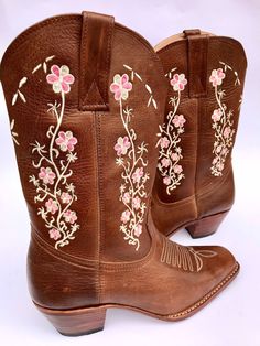 Excited to share this item from my #etsy shop: Cowgirl Decorated Boots, Leather Tall Boots, Leather Boots, Women Boots, Custom Tall Boots, Tall Boots, Handmade Leather, Square Toe boots Western Hand Tooled Boots For Festivals, Hand Tooled Western Boots For Festival, Hand Tooled Round Toe Boots For Rodeo, Hand-tooled Brown Country Boots, Brown Embroidered Western Boots, Fitted Hand Tooled Boots With Round Toe, Traditional Boots For Rodeo In Fall, Traditional Rodeo Boots For Fall, Traditional Fall Rodeo Boots