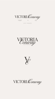 three different logos for victoria century, victoria & company and victoria & company on white paper