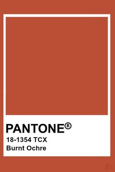 pantone's burnt orange color is shown with the words, paint on it