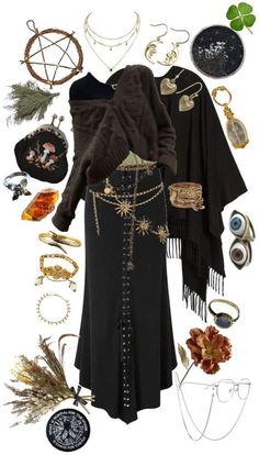 Hippie Goth, Gold Chain Belt, Grunge Punk